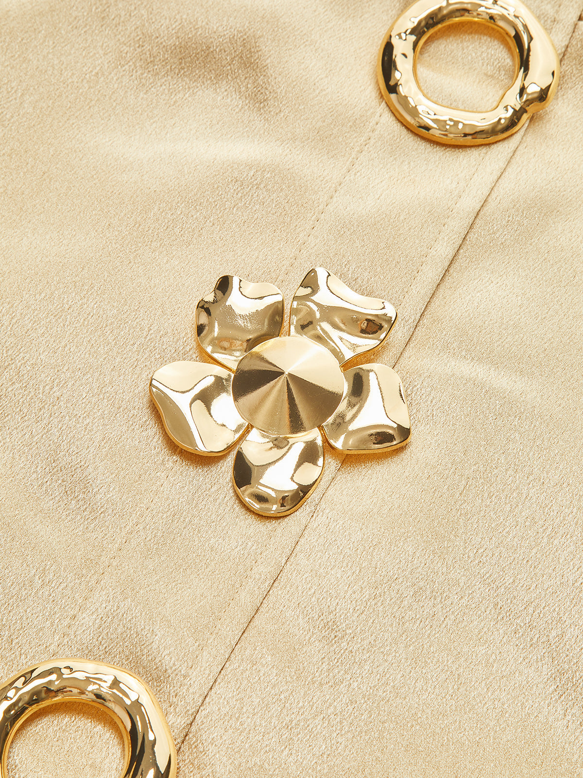 Metal İşlemeli Askılı Mini Elbise