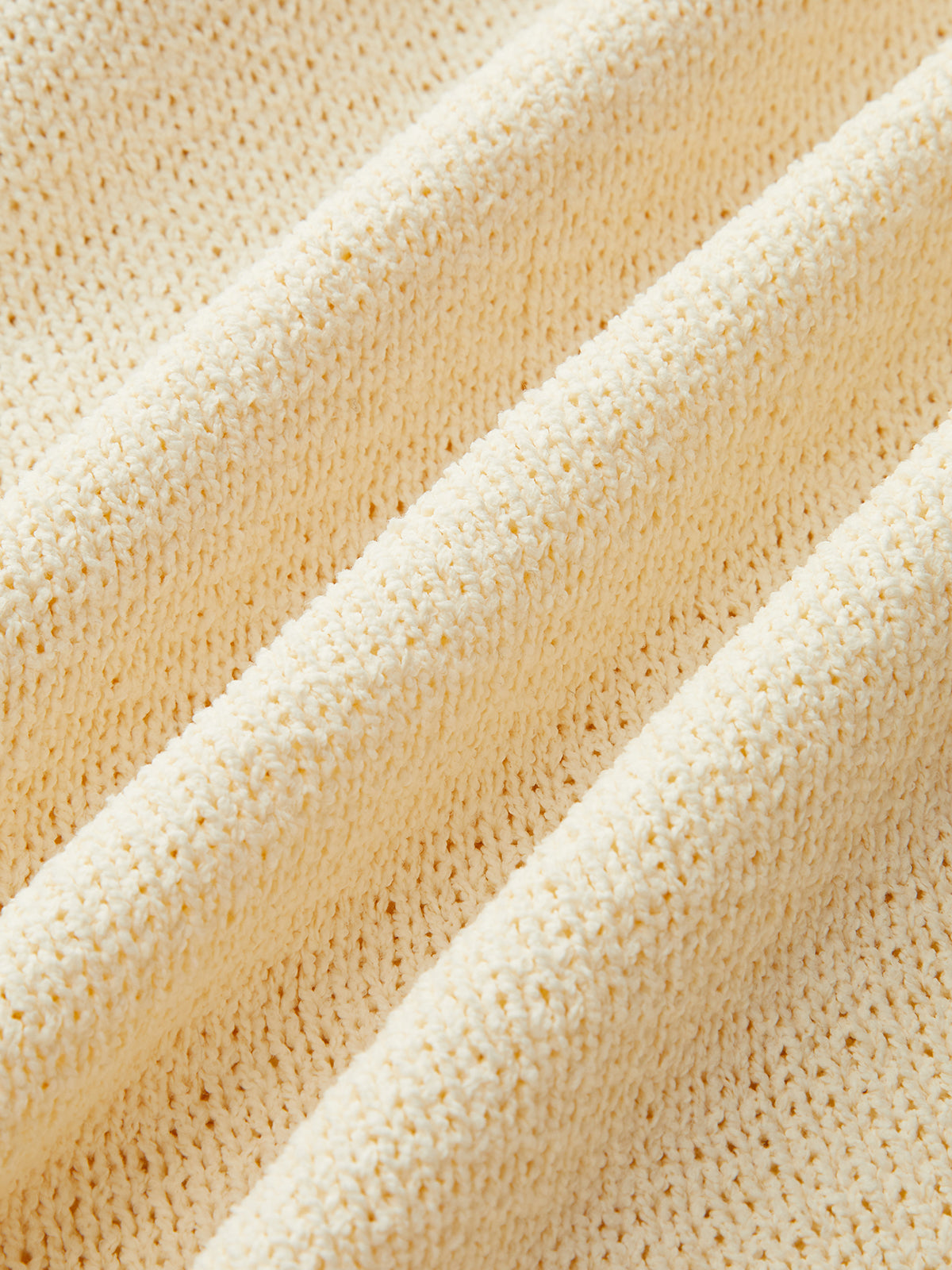 Örgülü İp Kayışı Püsküllü Kazak Elbise Ekru Slim Fit