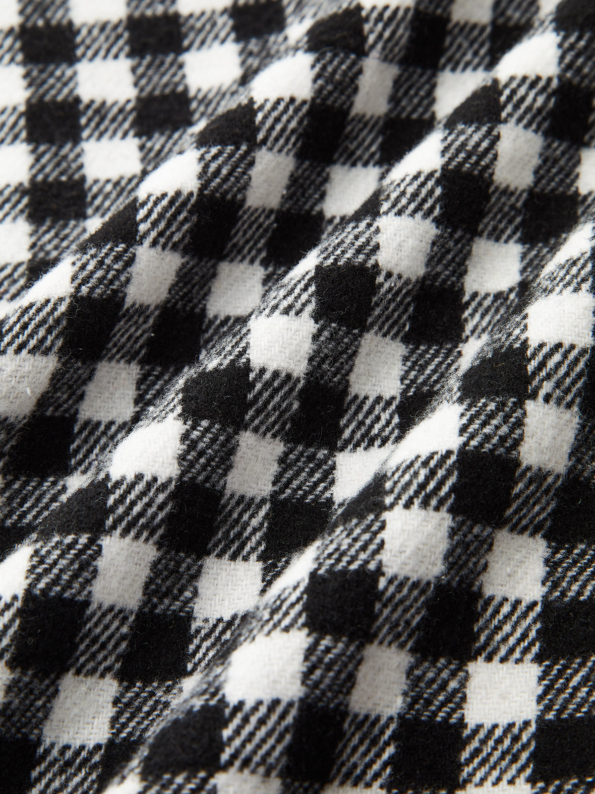 Kemerli Kareli Yaka Ceket