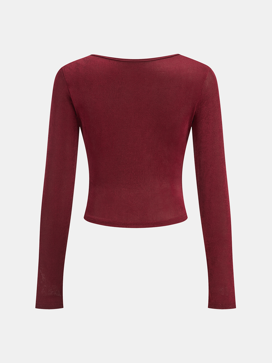 Drapeli Yakası Yarım Kol Tişört