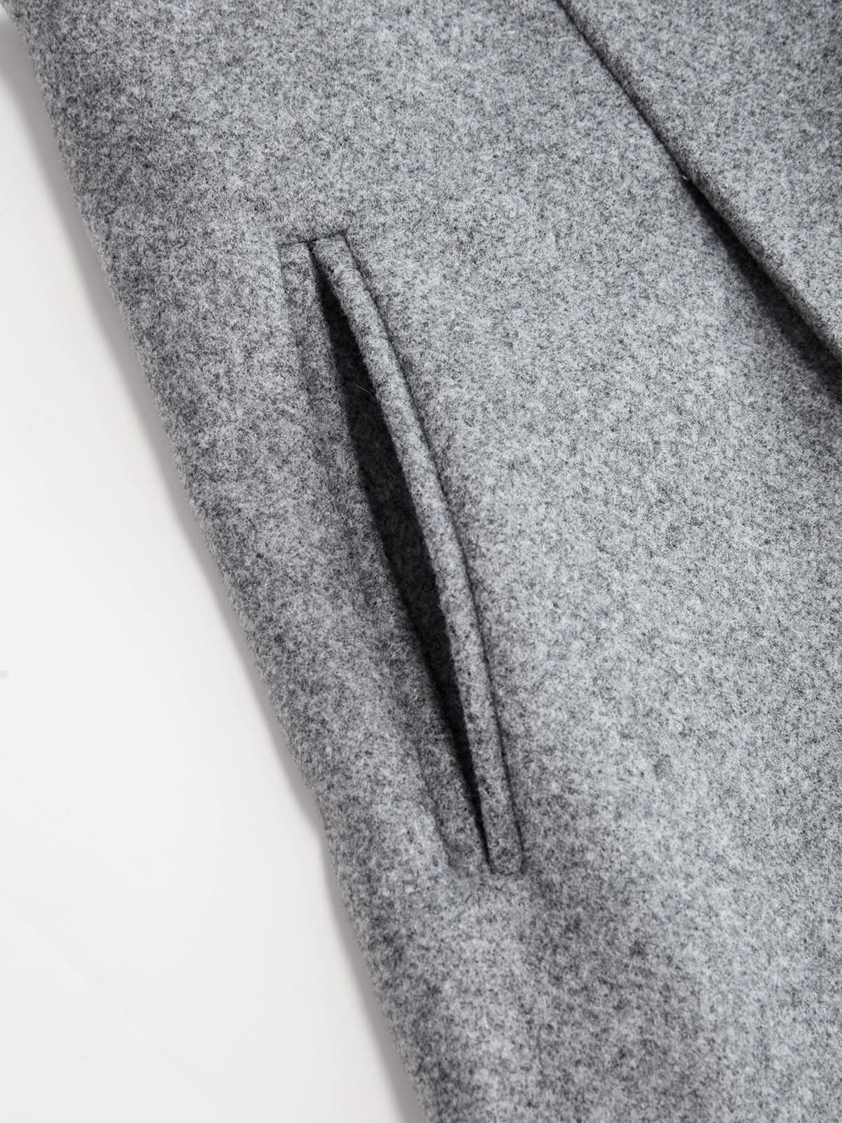 Tweed Blazer Pileli Etek Takımı Gri Regular Fit