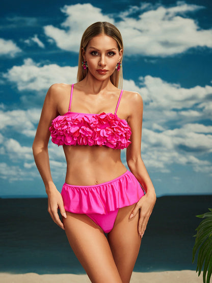 Beyza Fırfırlı Bikini Çift Parça Set