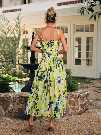 Daeltox Baskılı Fırfırlı Etek Takımı