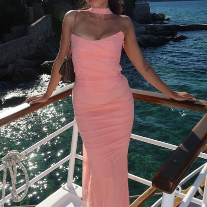 Aniyah | Askısız Bodycon Maxi Elbise