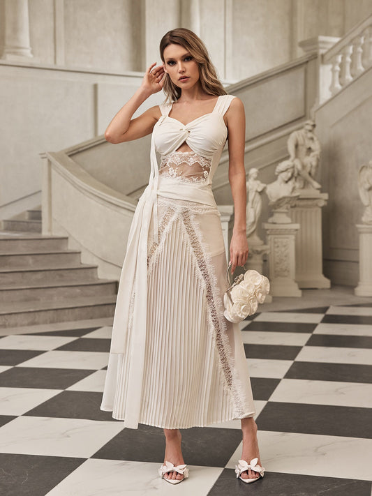 Gryen Dantelli Pilili Etek Takımı