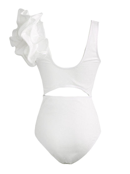 Heather Dantelli Kesim Tek Parça Mayo