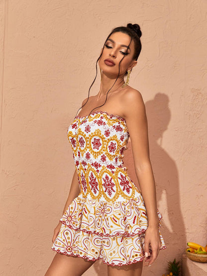 Judson Kayıksız Fırfırlı Mini Elbise