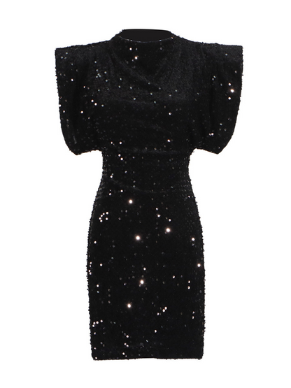 Matisse Omuz Yastığı Pul Payetli Mini Elbise