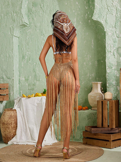 Melvina Örgü Püsküllü Kıyafet Üstü Elbise