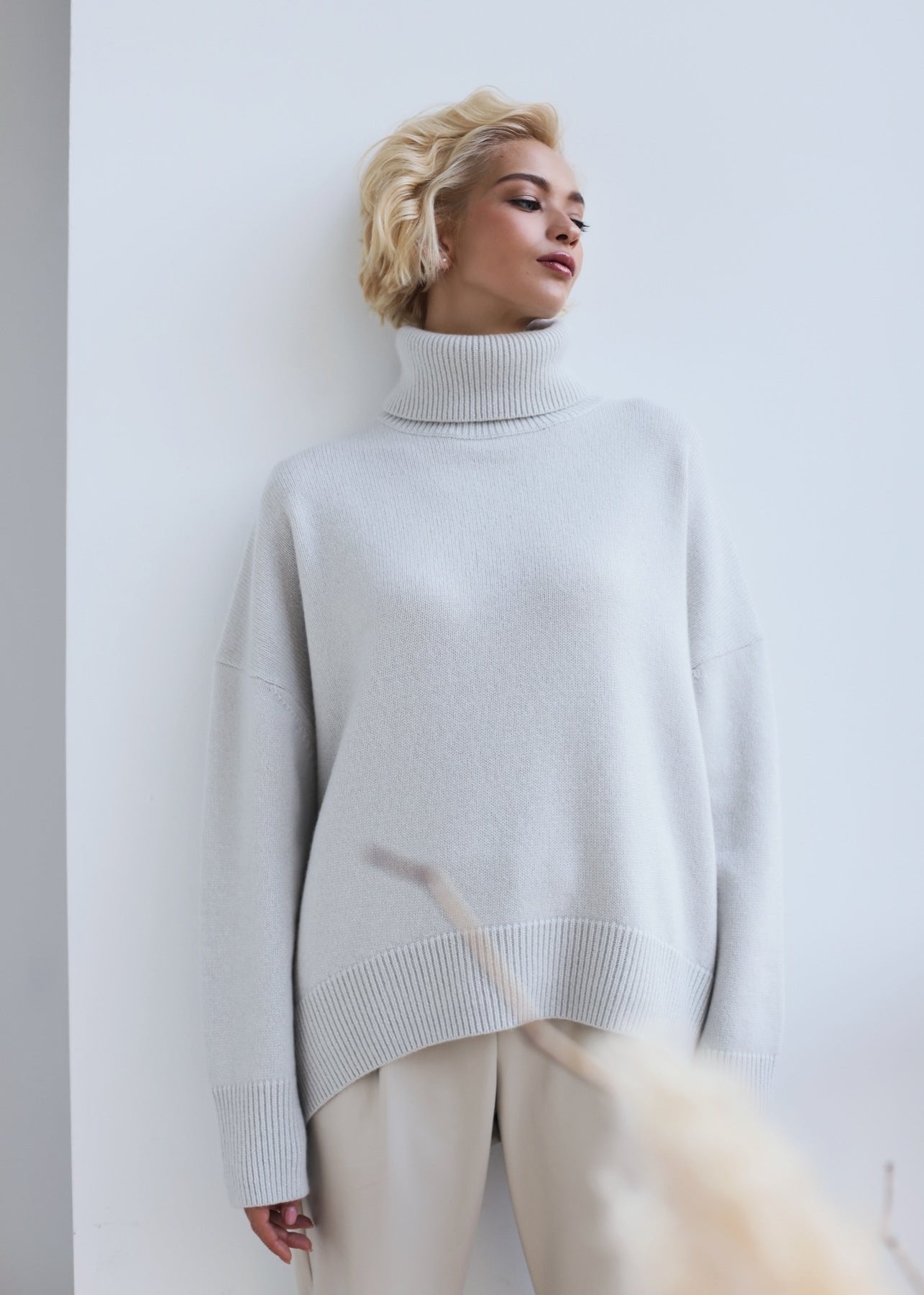 Luxe Oversize Balıkçı Yaka Kazak