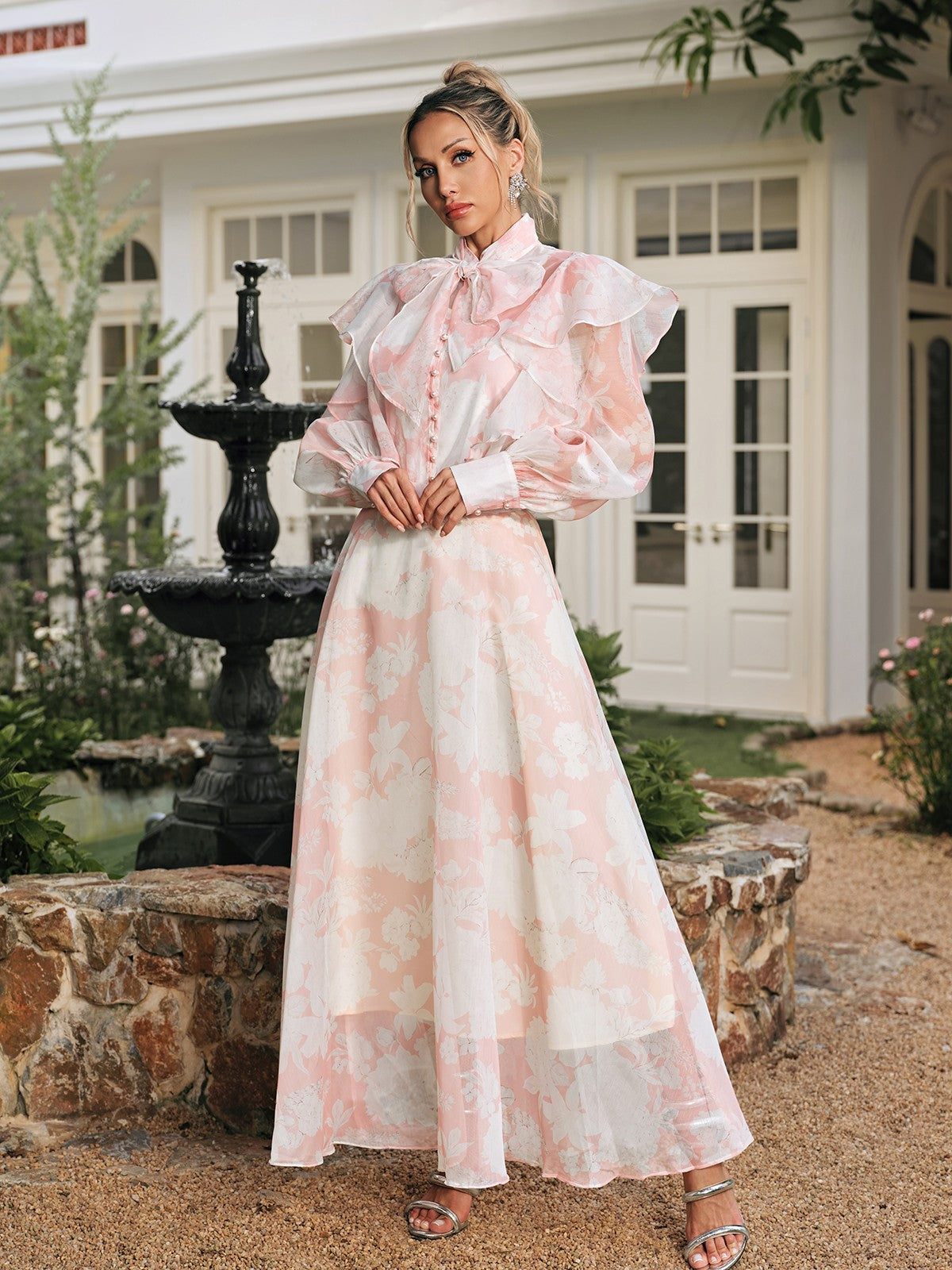 Ridhi Çiçek Baskılı Etek Takımı