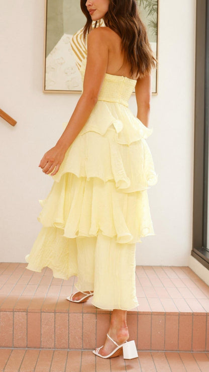 Kate | Çok Katmanlı Fırfırlı Maxi Elbise